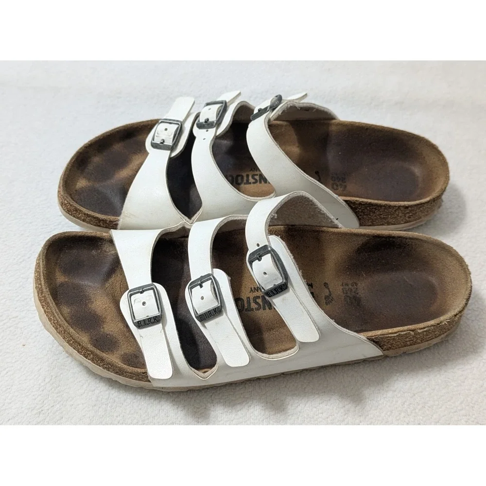 Birkenstock Florida Sandals Womens EU 40 US 9.5 White Birko Flor